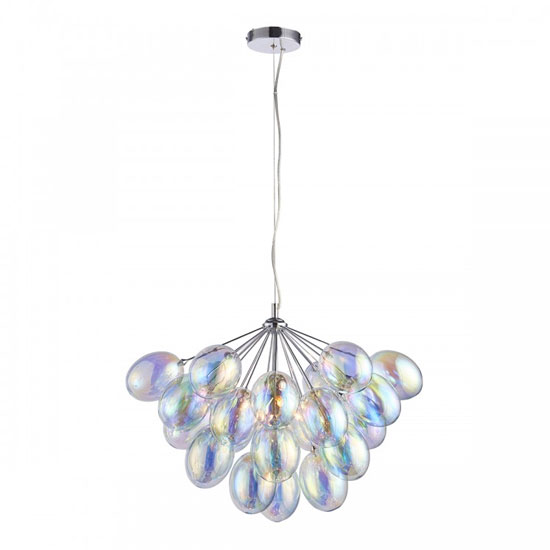 Infinity Wall Hung 6 Pendant Light In Clear Capsule