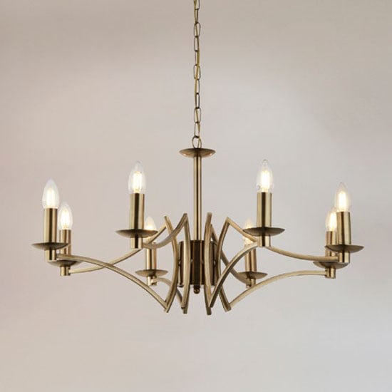 Infinity Wall Hung 8 Pendant Light In Antique Brass_2