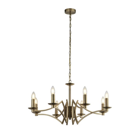 Infinity Wall Hung 8 Pendant Light In Antique Brass