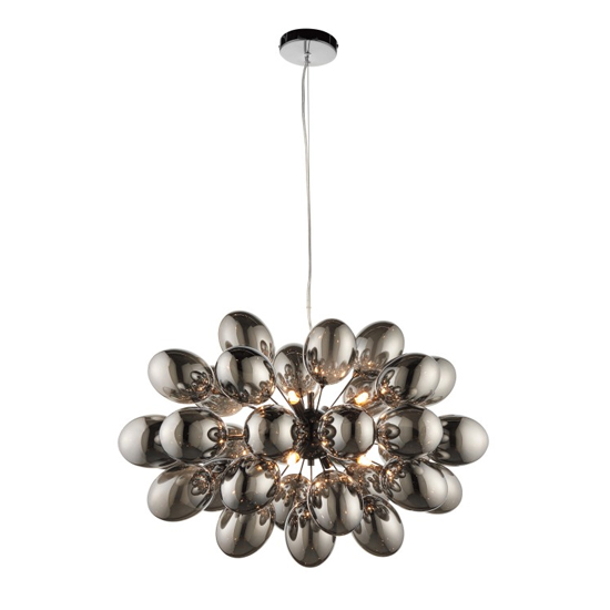 Infinity Wall Hung 8 Pendant Light In Black Chrome