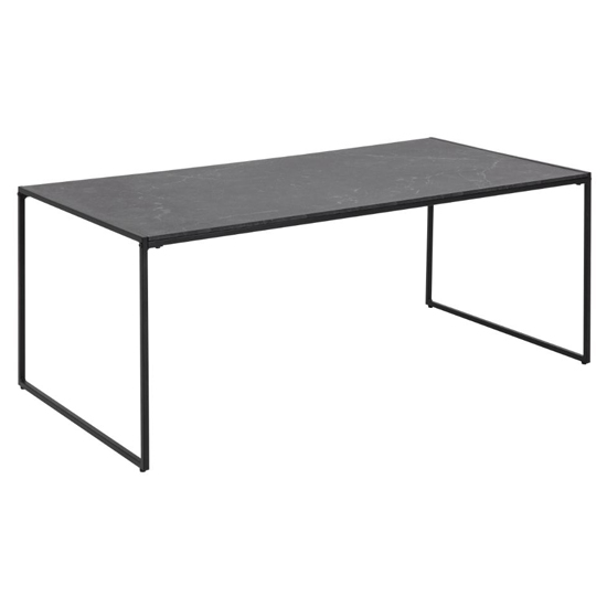 Infor Rectangular Wooden Coffee Table In Black Marble Effect_2