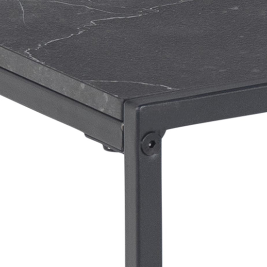 Infor Wooden Side Table In Black Marble Effect_4
