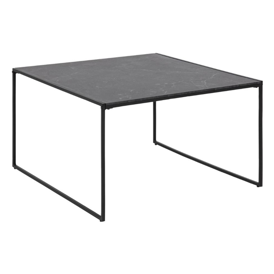 Infor Square Wooden Coffee Table In Black Marble Effect_2