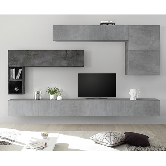 Read more about Infra large entertainment unit in oxide and cement effect