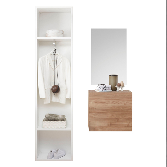 Infra Bathroom Furniture Set In White And Stelvio Walnut_2