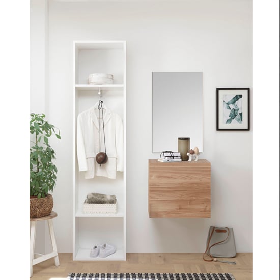 Infra Bathroom Furniture Set In White And Stelvio Walnut_1