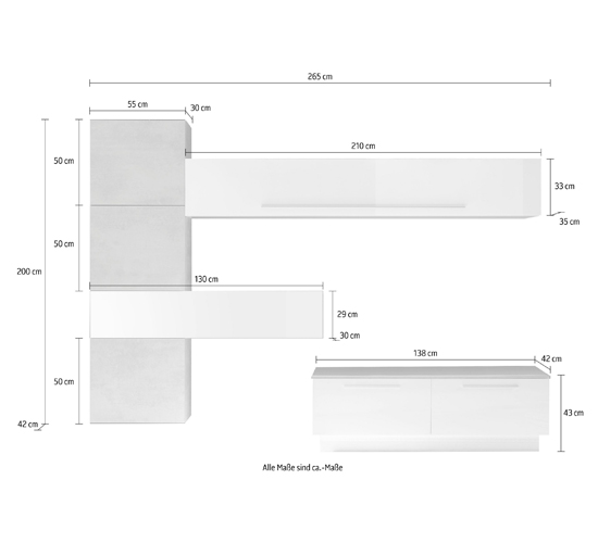 Infra Storage Unit TV Stand In White Gloss And Dark Walnut_2