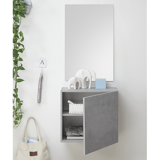 Infra Wooden Bathroom Furniture Set In Cement Effect_3