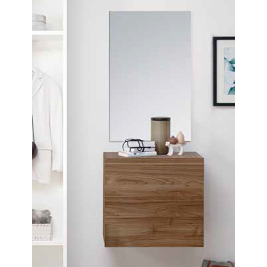 Infra Wooden Bathroom Furniture Set In Dark Walnut