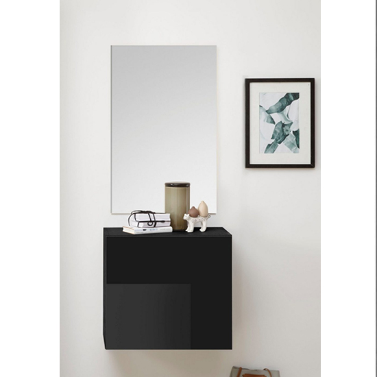 Infra Wooden Bathroom Furniture Set In Grey High Gloss