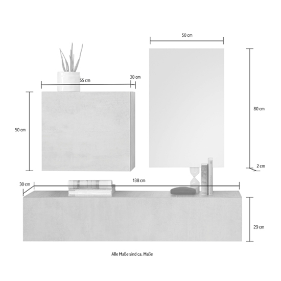 Infra Wooden Bathroom Furniture Set In White Gloss And Mirror_3