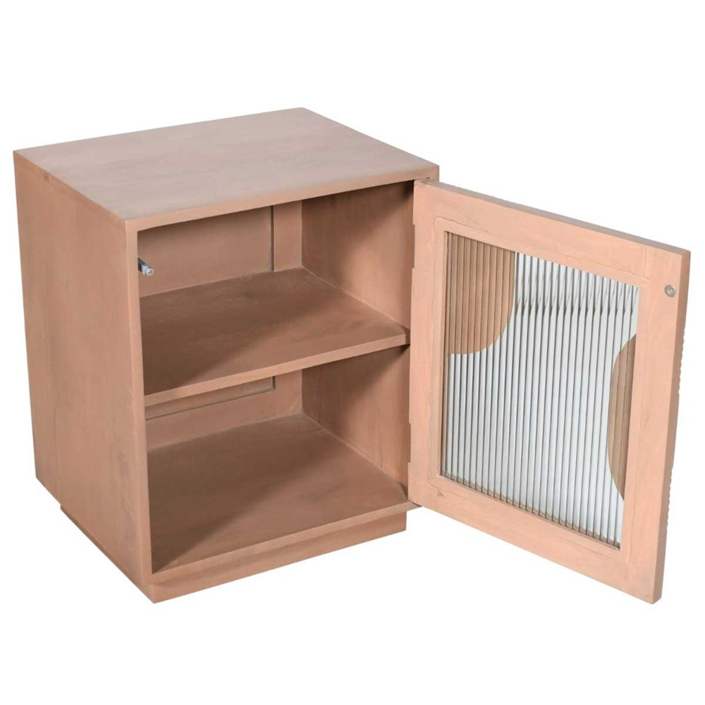 Inglewood Wooden Bedside Cabinet In Natural