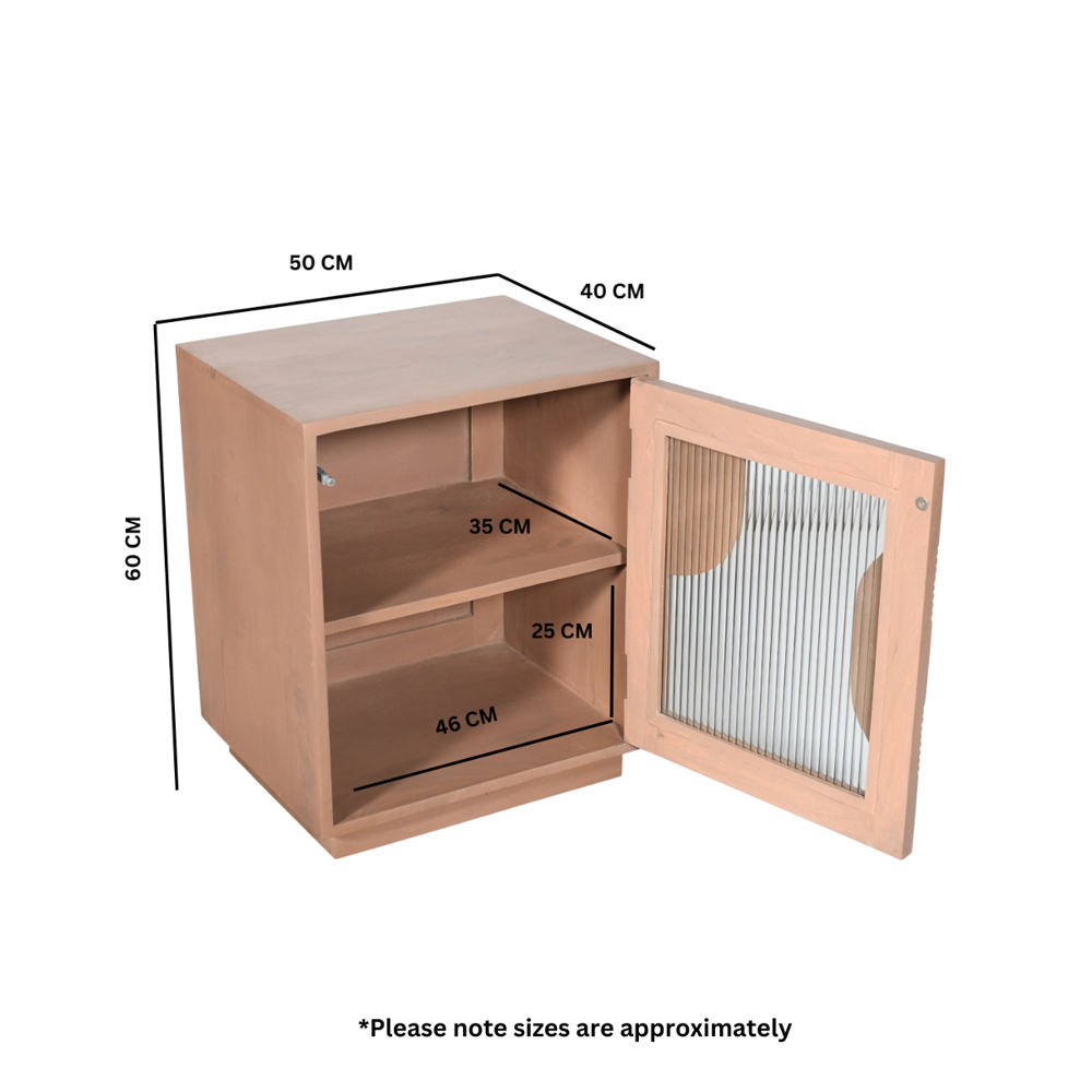 Inglewood Wooden Bedside Cabinet In Natural