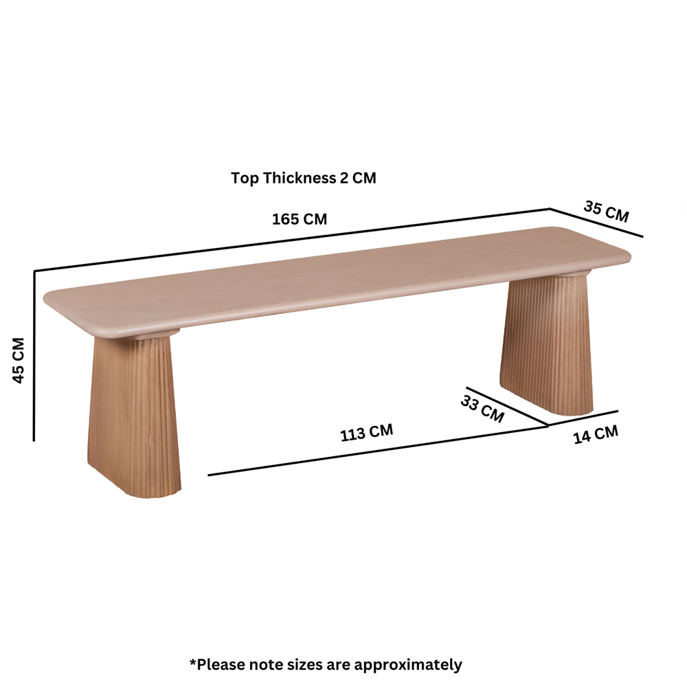 Inglewood Wooden Dining Bench In Natural