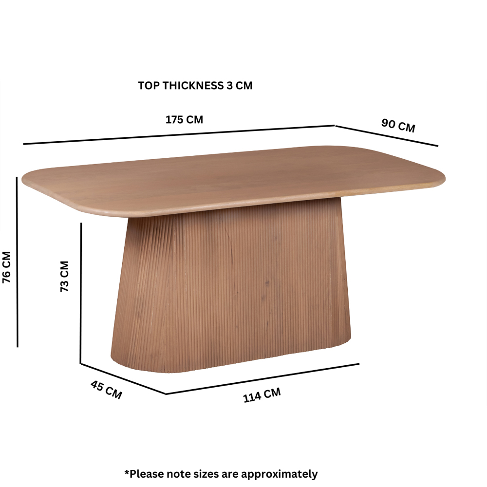 Inglewood Wooden Dining Table In Natural