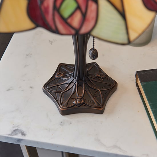 Ingram Medium Tiffany Glass Table Lamp In Dark Bronze_4