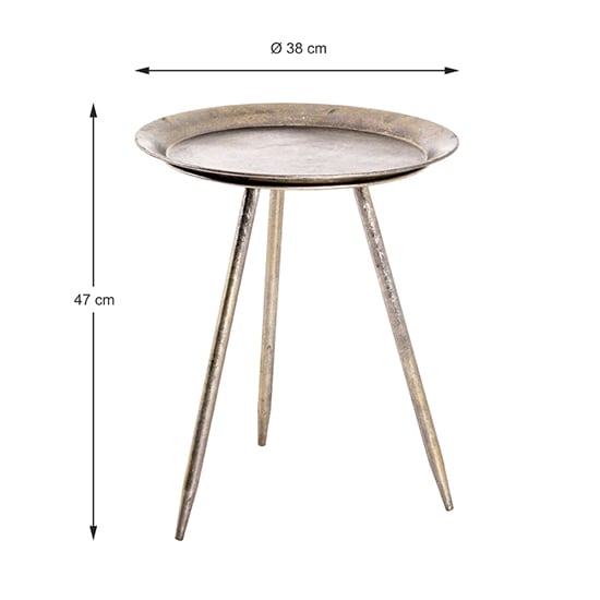 Inman Small Round Metal Side Table In Bronze_5