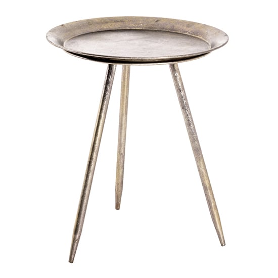 Inman Small Round Metal Side Table In Bronze_1
