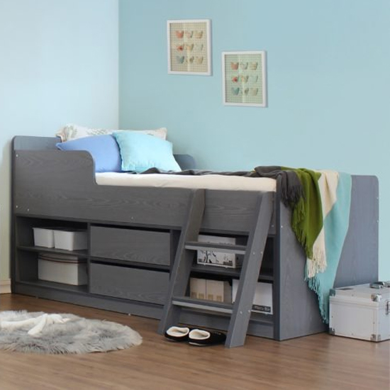 Read more about Earth wooden low sleeper bunk bed in grey