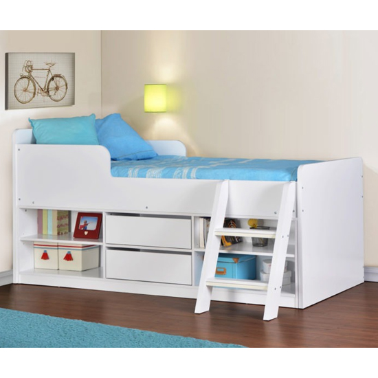 Earth Wooden Low Sleeper Bunk Bed In White_1