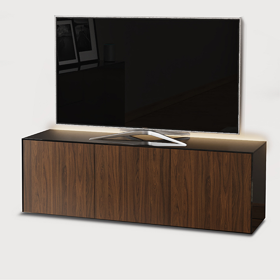 Intel Large LED TV Stand In Black Gloss And Walnut_2