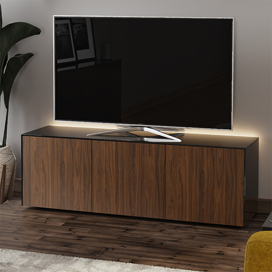 Read more about Intel large led tv stand in black gloss and walnut