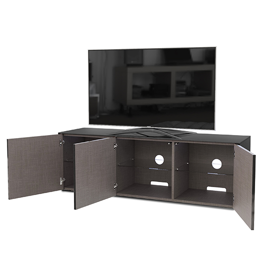 Intel Large LED TV Stand In Black Gloss With Wireless Charging_3