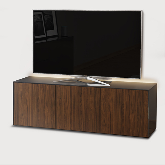 Intel Large LED TV Stand In Grey Gloss And Walnut_2