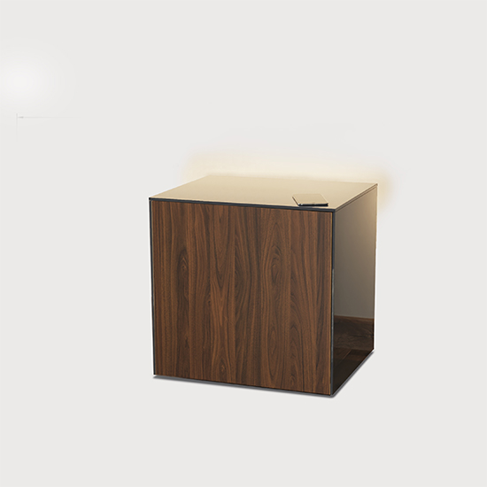 Intel LED Lamp Table In Grey And Walnut With Wireless Charging_2