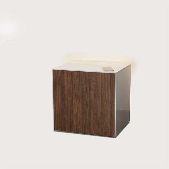 Intel LED Lamp Table In White And Walnut With Wireless Charging_2