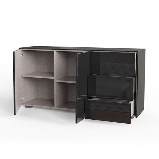 Intel LED Sideboard In Black Gloss With Wireless Charging_3