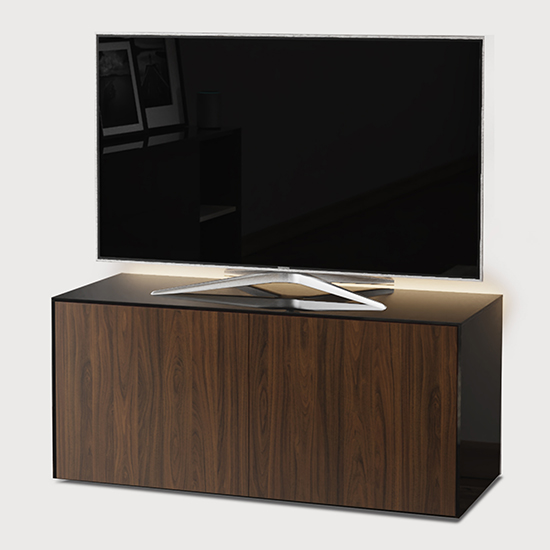Intel LED TV Stand In Black And Walnut With Wireless Charging_2