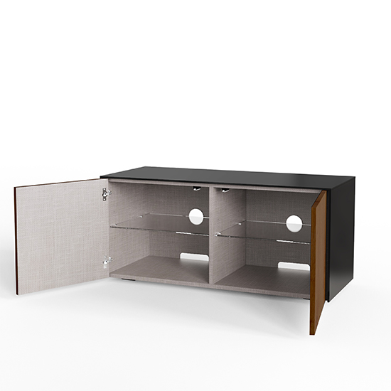 Intel LED TV Stand In Black And Walnut With Wireless Charging_3