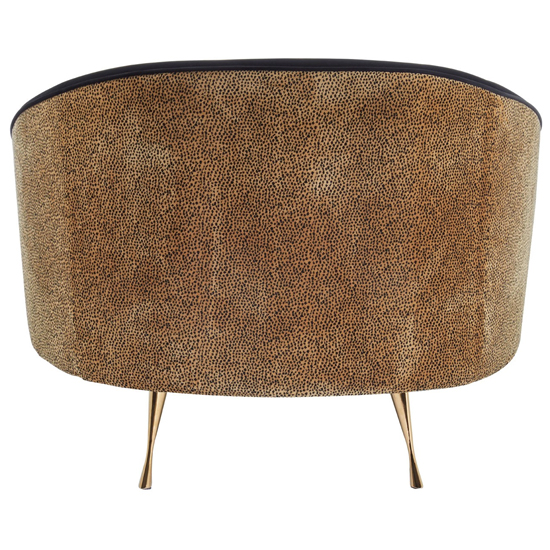 Intercrus Upholstered Fabric Armchair In Black And Leopard Print_4