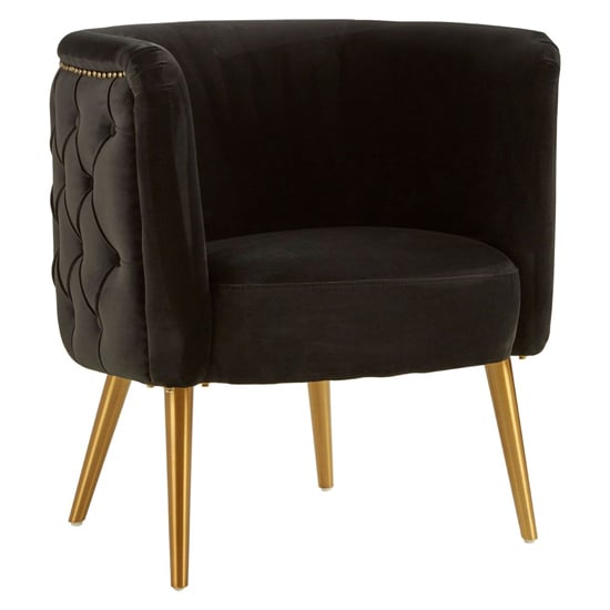 Photo of Intercrus upholstered fabric tub chair in black