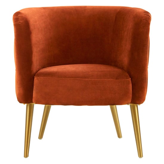Intercrus Upholstered Fabric Tub Chair In Orange_2