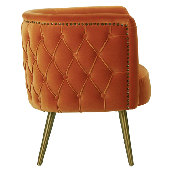 Intercrus Upholstered Fabric Tub Chair In Orange_3