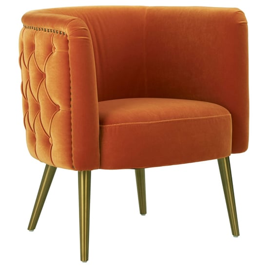 Read more about Intercrus upholstered fabric tub chair in orange