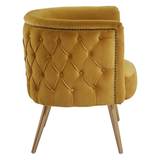 Intercrus Upholstered Fabric Tub Chair In Yellow_4