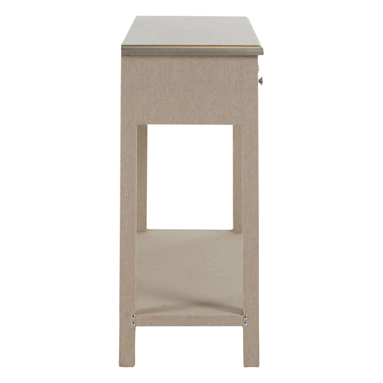 Intercrus Wooden Console Table With 3 Drawers In Stone Linen_4