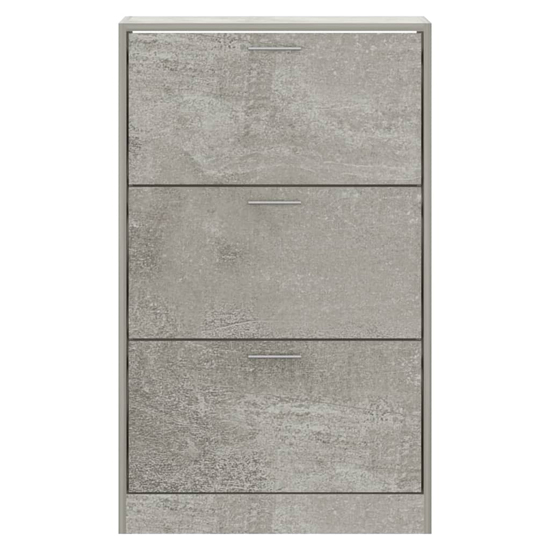 Oscar Shoe Storage Cabinet With 3 Flaps In Concrete Effect