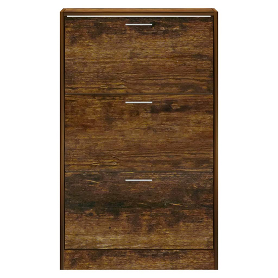 Oscar Shoe Storage Cabinet With 3 Flaps In Smoked Oak