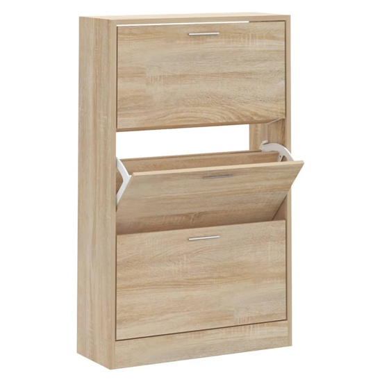 Oscar Shoe Storage Cabinet With 3 Flaps In Sonoma Oak