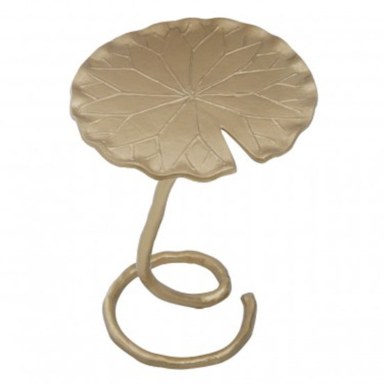 Inventive Round Metal Side Table In Gold_3