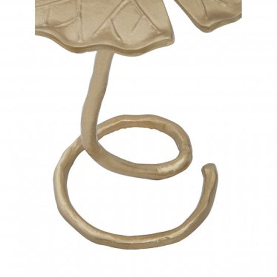 Inventive Round Metal Side Table In Gold