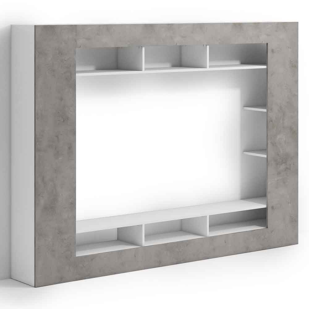 Inverness High Gloss Entertainment Unit In Cement
