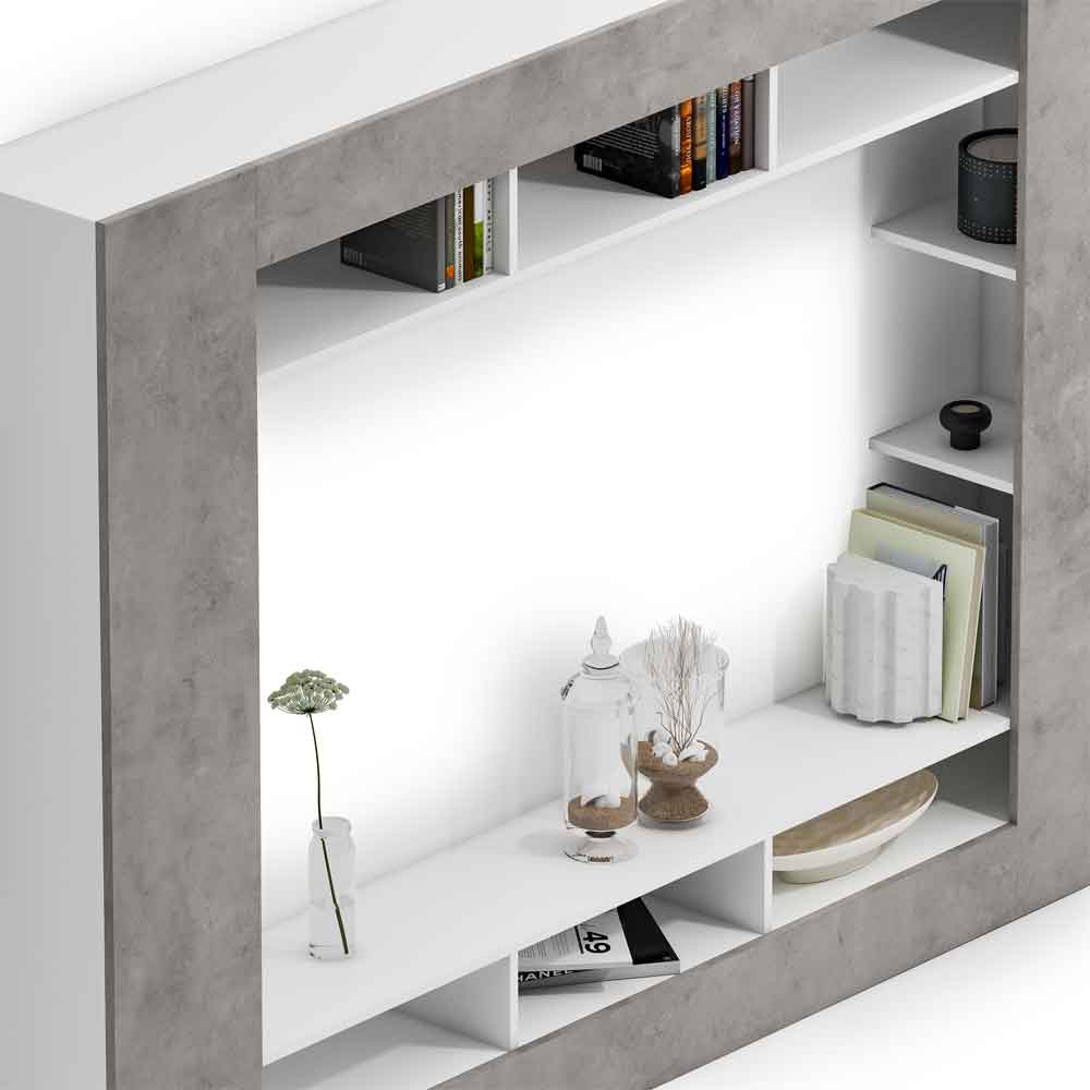 Inverness High Gloss Entertainment Unit In Cement
