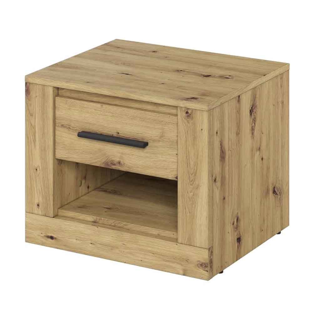 Ionia Wooden Bedside Cabinet With 1 Drawer In Artisan Oak