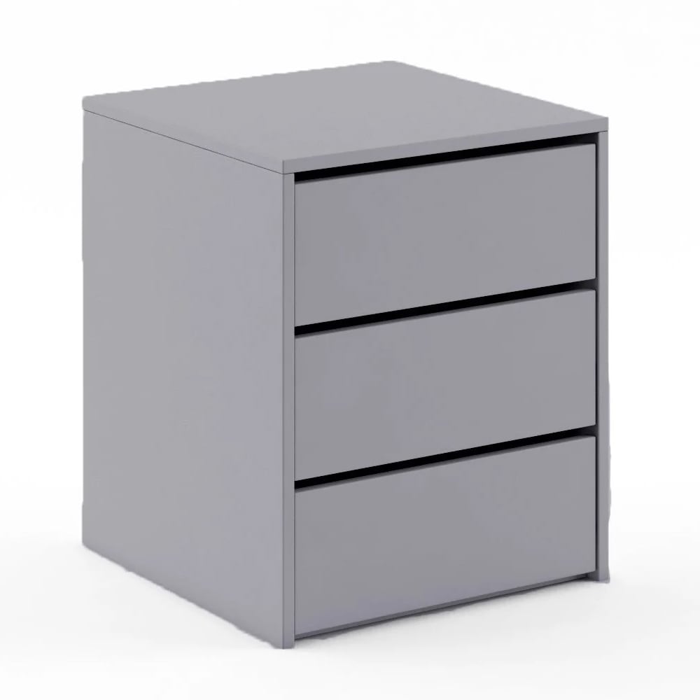 Read more about Ionia wooden chest of 3 drawers in matt grey