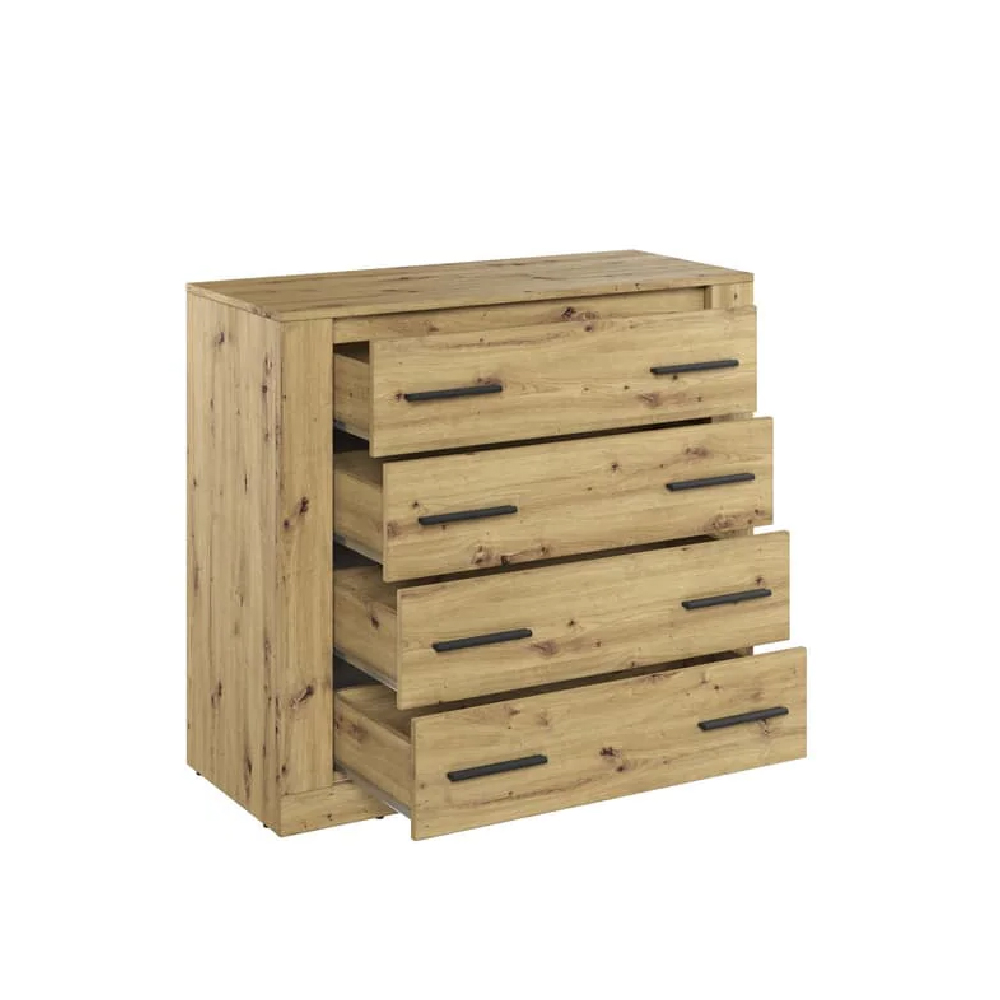 Ionia Wooden Chest of 4 Drawers In Artisan Oak